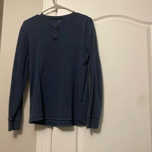 Blue Woven Sweatshirt